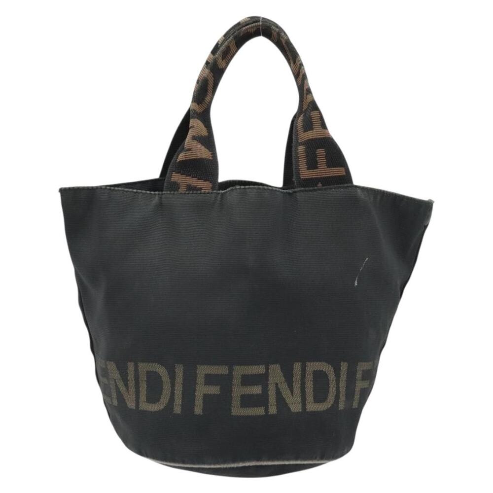 Fendi Zucca Nylon Handbag Black